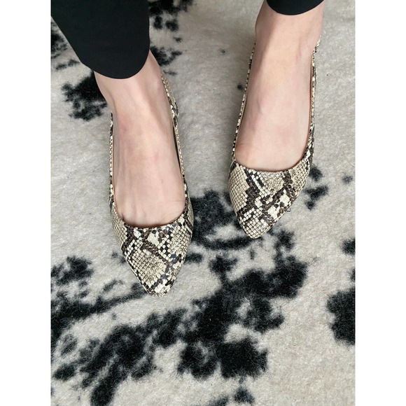 Snake print slingback mules, sz 8 - Picture 3 of 6